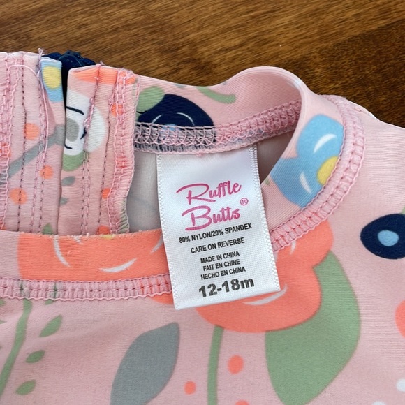 12-18 months Ruffle Butt long sleeve UFP swim suit - Picture 3 of 6